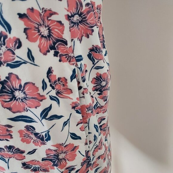 GAP Pink and Blue Floral Short Sleeve Sheath Dress - Picture 2 of 9